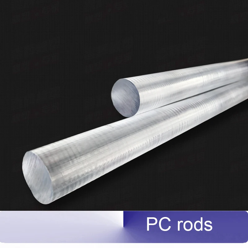 

2pcs 50cm Polycarbonate rods Stamina bars High hardness high strength plastic rod Transparent PC stick