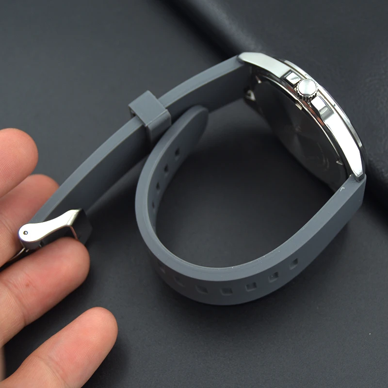 

gray 18mm 20mm 22mm Quick Release installation Watch Strap Silicone Rubber Universal soft watch strap for Motorola Samsung Gear2