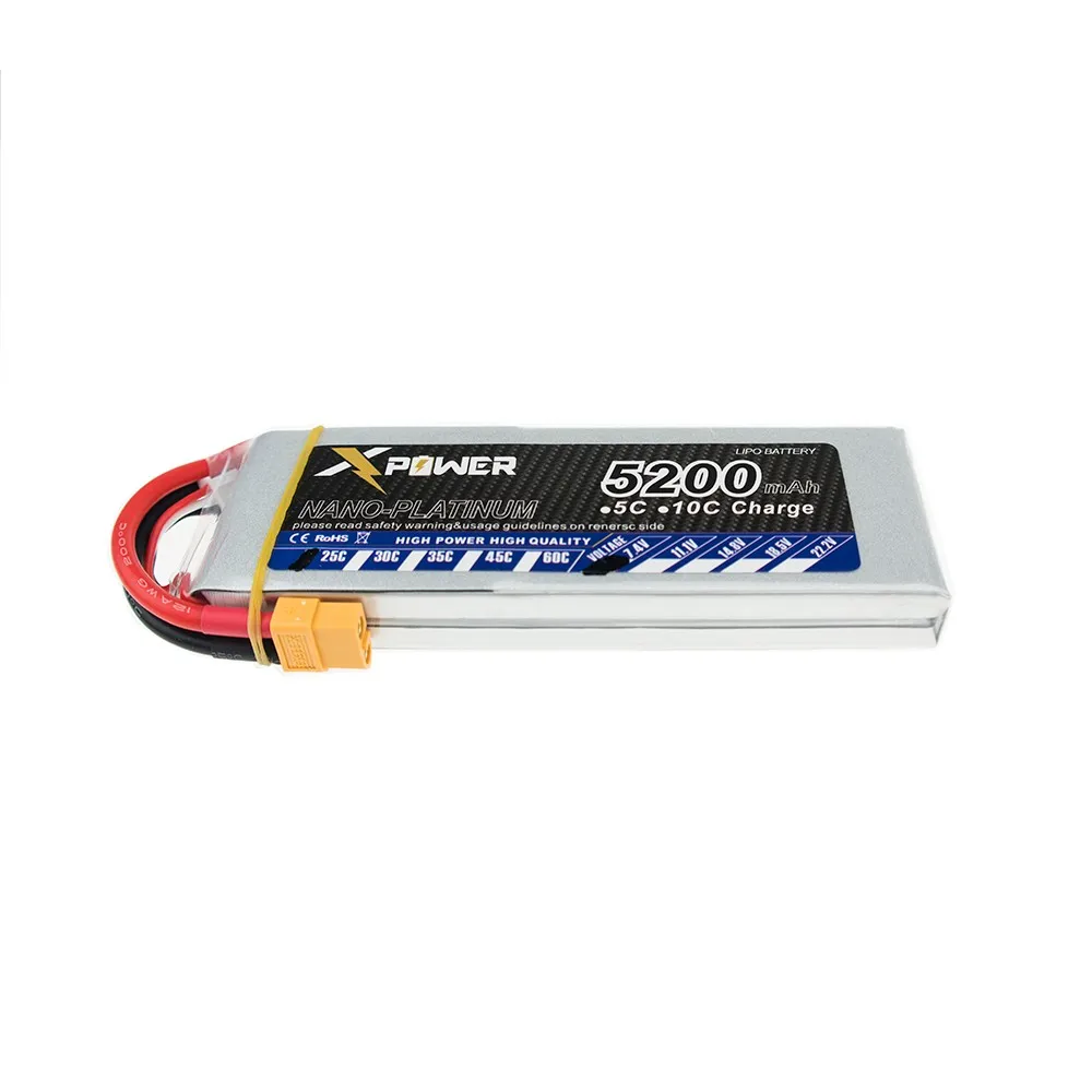7.4V 500mah 5200mAh T XT60 plug LIPO battery 25C batteries Xpower for