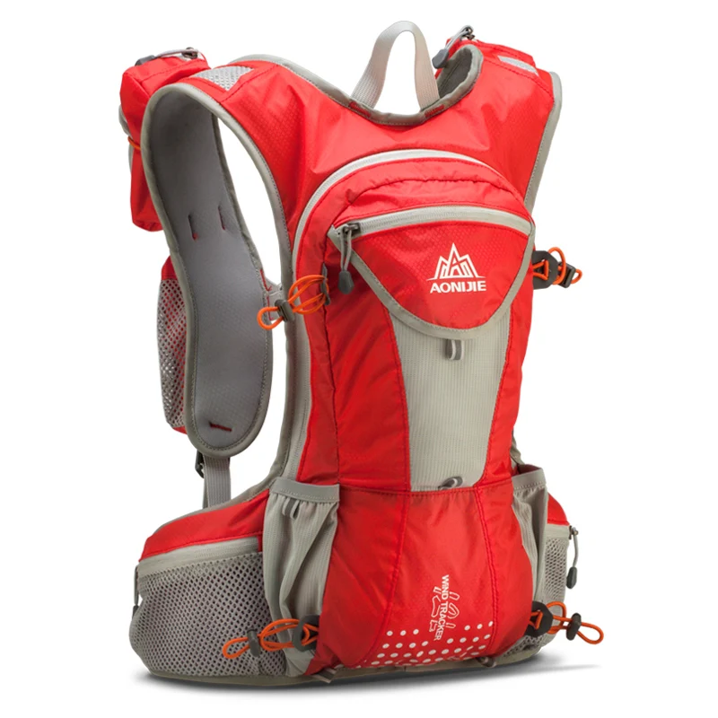 AONIJIE E905 гидратационный рюкзак, рюкзак, сумка, жилет, жгут, водный Пузырь, для пеших прогулок, кемпинга, бега, марафона, гонки, спорта 12L - Цвет: E905-Red