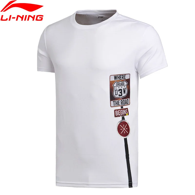 

(Clearance Sale)Li-Ning Men Wade Series Basketball Jerseys 100% Cotton LiNing Sports Short Sleeve T-shirts Tops AHSM435 MTS2683