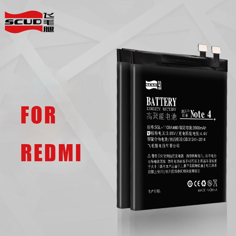 

For Xiaomi Redmi Note4 battery new for hongmi redmi note 4 battery replacement 3900mAh OEM SCUD lithium for XIAOMI batteries