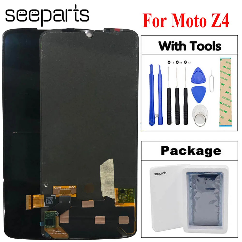 

100% Tested Working For Motorola Moto Z4 LCD Display Touch Screen Digitizer Assembly Replacement Screen For Moto Z4 LCD Display