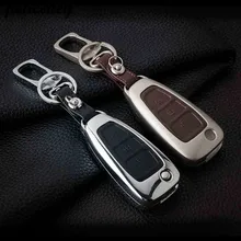 Peacekey кожаный автостайлинг ключ чехол для Ford Focus 2 3 ST Mondeo Kuga для Fiesta Ecosport спасатель ключ чехол для Ford