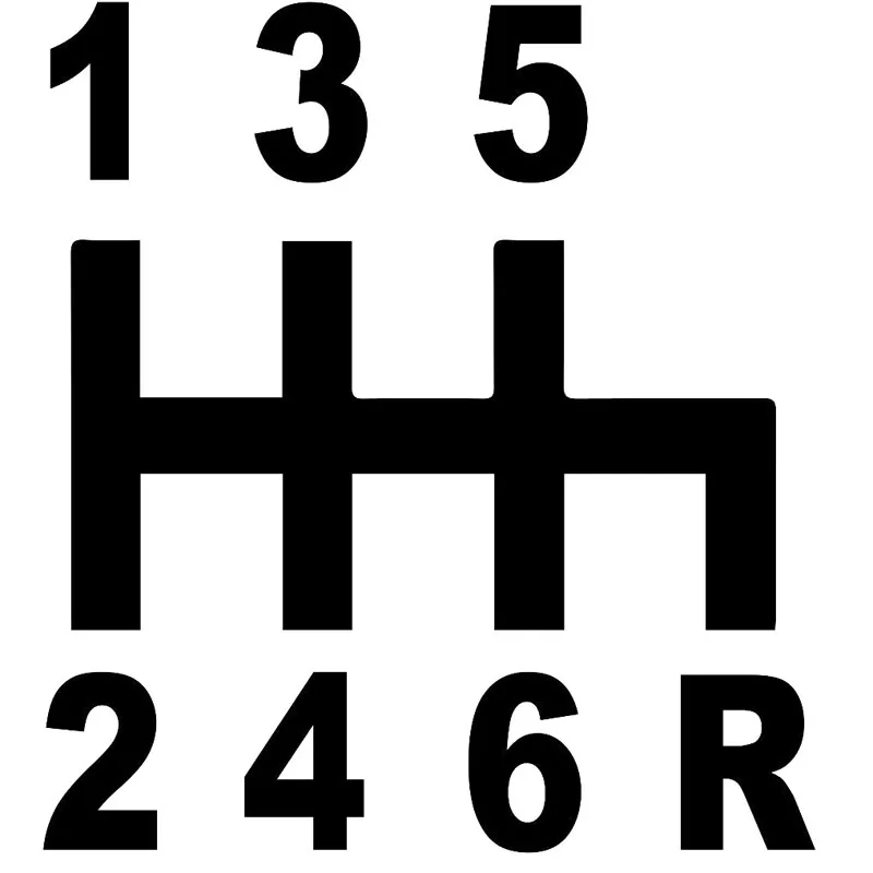 Buy 13.7X15.1CM 6 Speed Manual Car Window Sticker