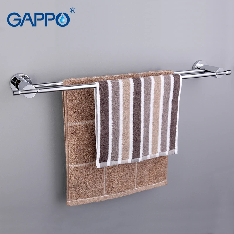 

GAPPO 1 Set High Quality Wall Mounted Double Towel Bars Bathroom Accessories Towel Holder Hooks Restroom Towel Rack Hanger