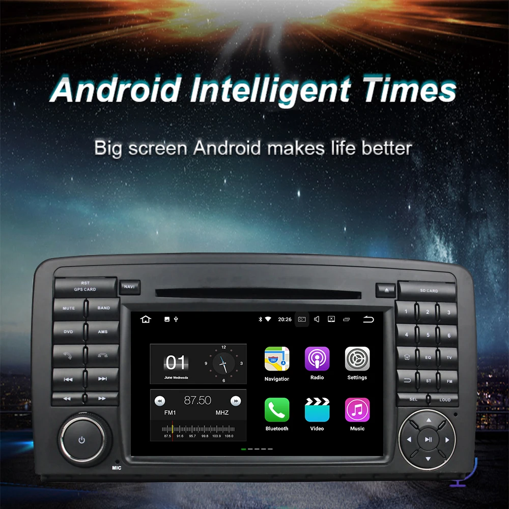 Top 2 Din Android Car Radio GPS for Benz R-Class R-Class W251 280 300 320 350 500 DVD TV Auto Stereo Bluetooth Multimedia Player 18