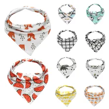 4 шт./партия, нагрудники для девочек и мальчиков с милым персонажем из мультфильма «животные», нагрудники с треугольниками для малышей, Одежда для новорожденных, CR080