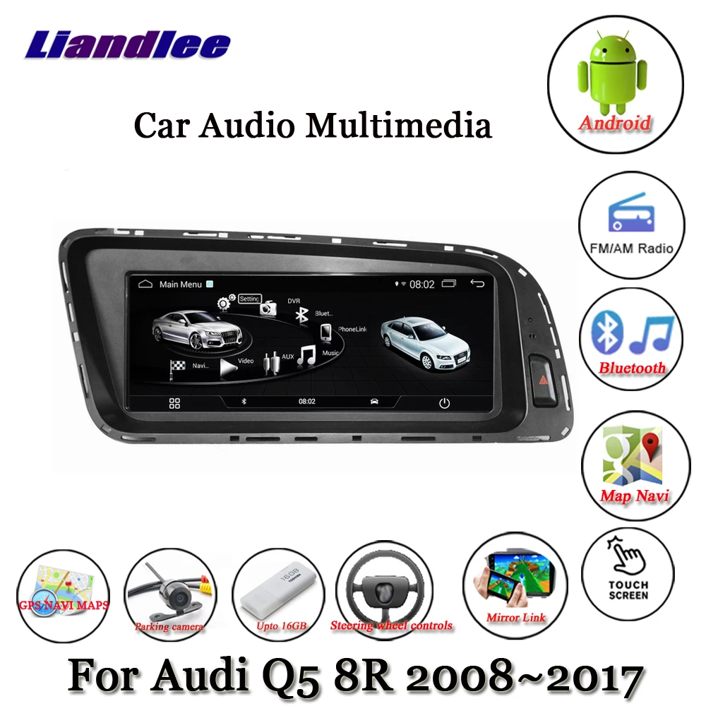 Liandlee автомобильная система Android для Audi Q5 8R 2008~ стерео радио DVD tv Carplay камера BT gps Navi навигационный экран мультимедиа