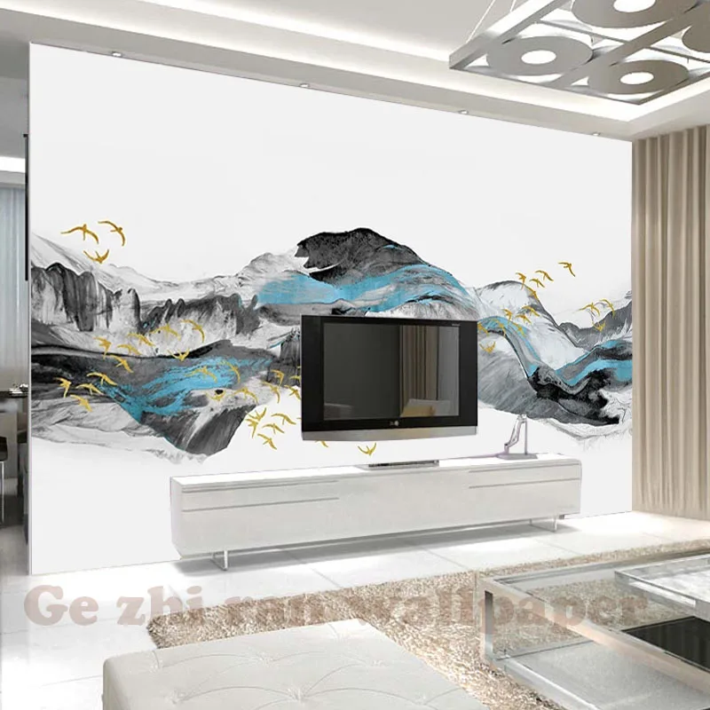 

Custom Mural 3D WallPaper Abstract blue artistic landscape livingroom Bedroom TV sofa background Wallpaper papel de parede