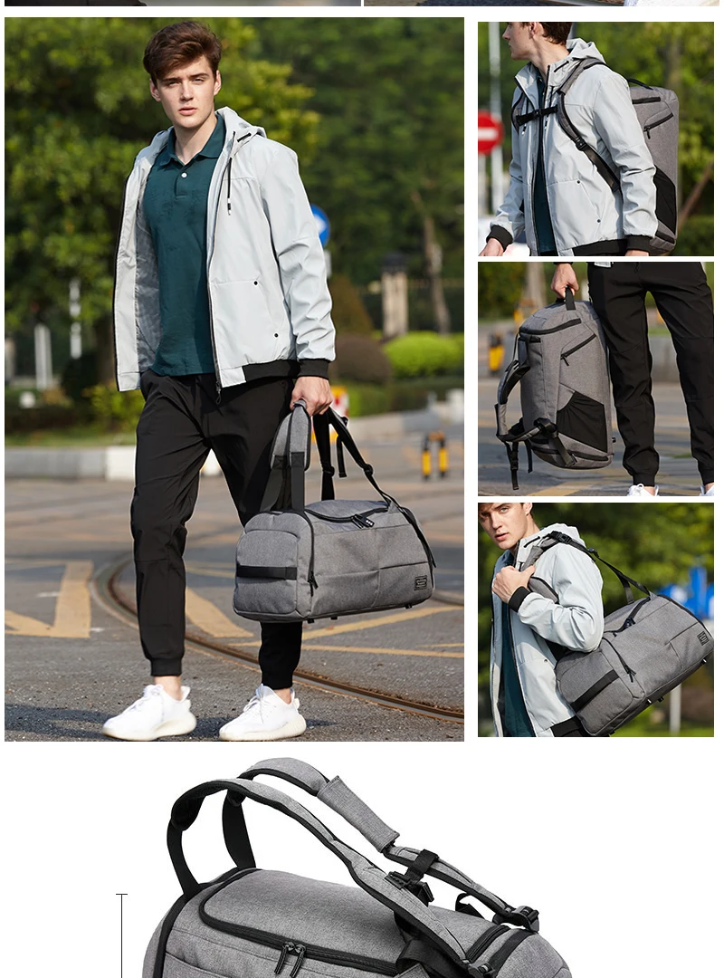 35L Men 2 in 1 Travel Bags for Handbag and Backpack New big Capacity 2018 brand Fashion Duffle Bag Anti theft hand luggage bag 44