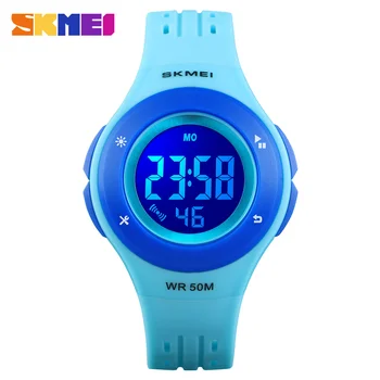 

SKMEI 1455 Kids Watch LED Sport Style Children's Digital Electronic Watch Boy Girl Fashion Clock Cartoon 50M Waterproof Watch