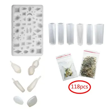 

1Set Silicone Clasp Crafts Handmade Tool DIY Jewelry Making Pendant Necklace Bracelet Epoxy Resin Mold Kit Cake Decoration Tool