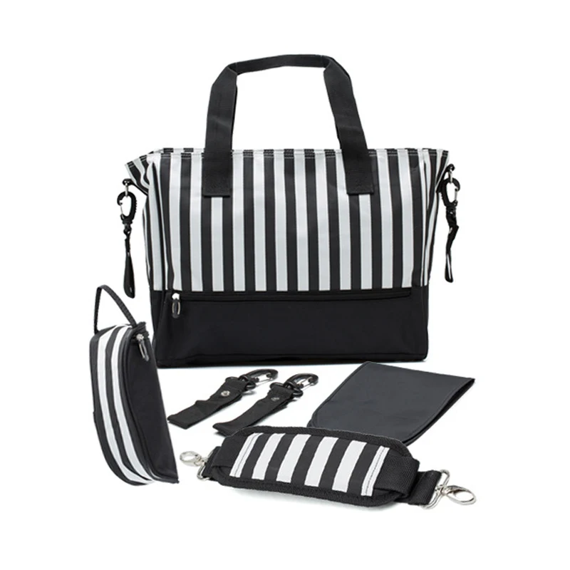 

Stripe multi-function large-capacity Mummy bag waiting for maternal and child care Mummy bag travel shoulder bag