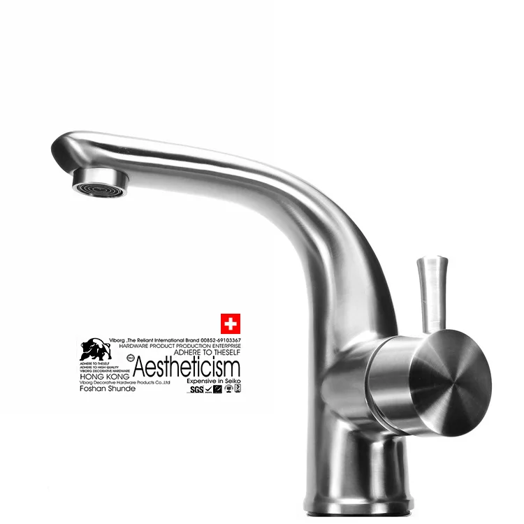 فيبورغ ديلوكس الصلبة SUS304 الفولاذ المقاوم للصدأ الصب الخالي من الرصاص حوض حمام مزخرف مرحاض حوض بالوعة صنبور حوض خلاط صنبور