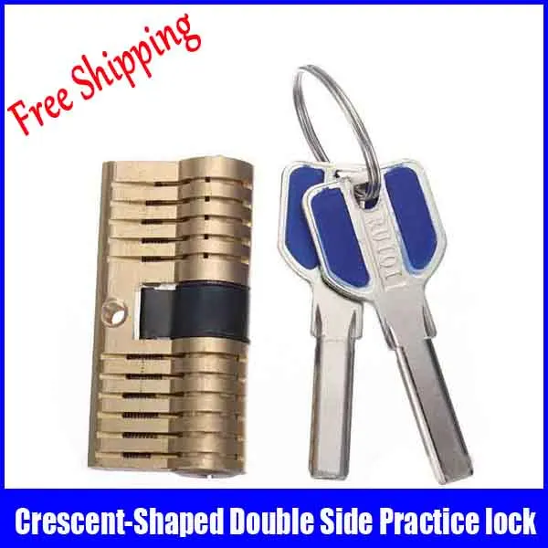 

Crescent-Shaped Double Side Cutaway Inside View kaba Practice Lock professional locksmith supplies with 2 keys