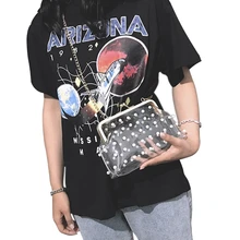 BEAU-прозрачная модная женская сумка через плечо, женская сумка с жемчугом, сумка на плечо с цепочкой, женская свадебная сумка