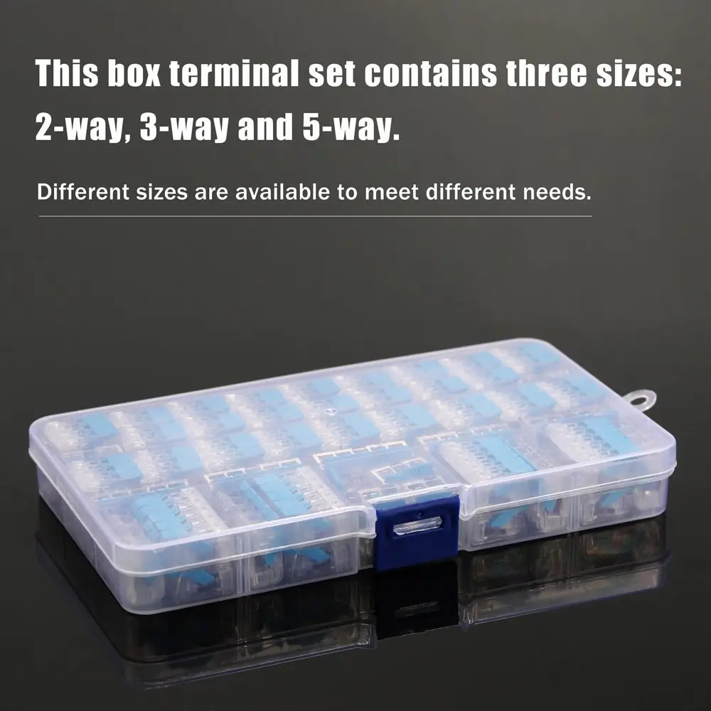 

75pcs wire connector boxed universal compact terminal block home lighting wire connector for indoor hybrid quick connector
