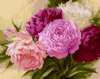

Europe Abstract Flower DIY Painting By Numbers Acrylic Paint Wall Art Picture Painting On Canvas For Room Decoration