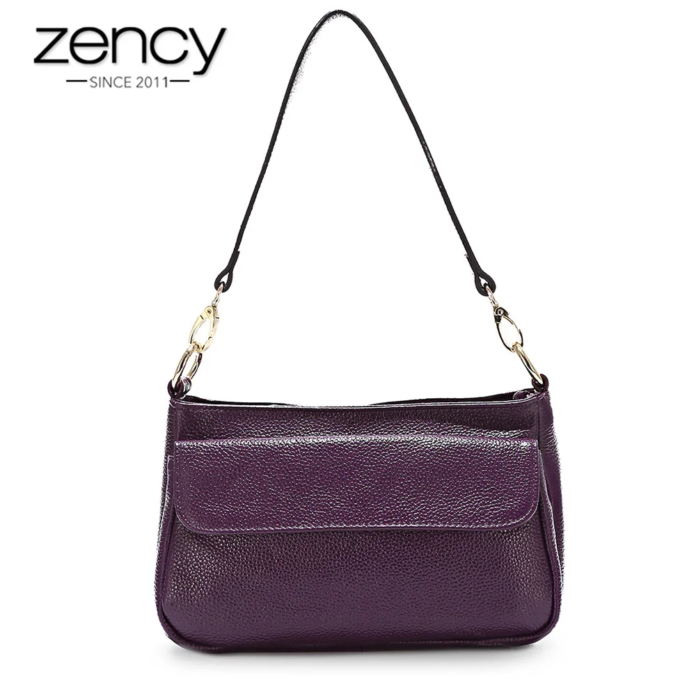 

Zency More Colors Women Shoulder Bag 100% Genuine Leather Charm Grey Lady Messenger Crossbody Purse Elegant Tote Handbag