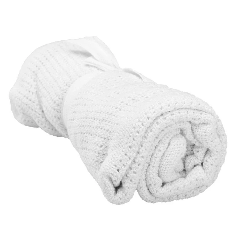 Хлопковое детское клетчатое мягкое одеяло, детская кроватка, однотонное одеяло для новорожденных мальчиков и девочек, высокое качество - Цвет: White