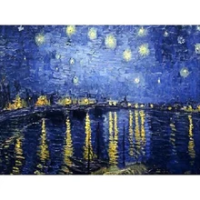 Романтический Звездное небо река без рамы ручная роспись по номерам картина маслом 40*50 см