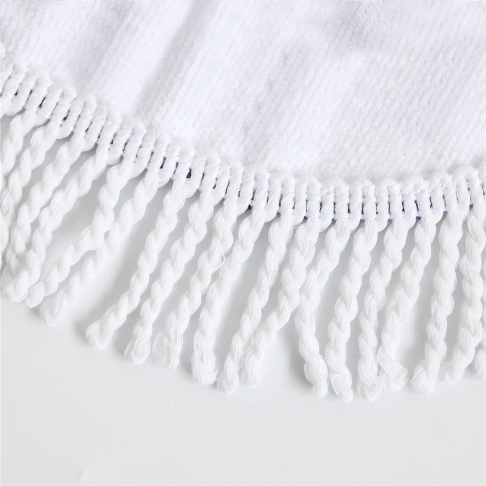 Микрофибра Черное круглое пляжное полотенце для взрослых быстросохнущая большие белые банные полотенца летние купальники с кисточками Для Женщин Йога-Пикник коврики