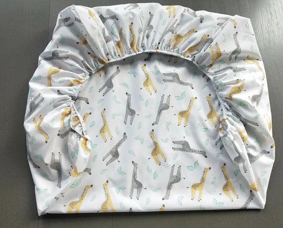 8 шт., Комплект постельного белья для маленьких мальчиков с рисунком жирафа, детское одеяло, бампер, юбка для детской кроватки, Комплект