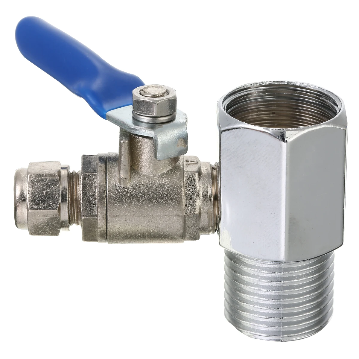 Mayitr Adapter Tee Copper 1/2 '' Valve to 1/4 '' Plug Adapter Valve With Shut-off Ball Valve Tee Ball Faucet Hardware Tools