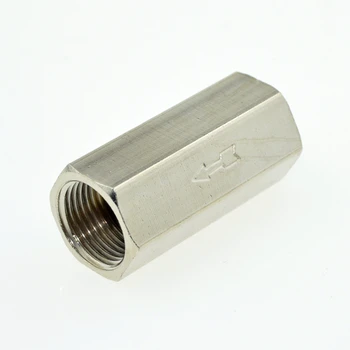 

3/8"BSPP Female Thread 15mm Inner Dia Straight Full Port One Way Air Check Valve Brass Fitting