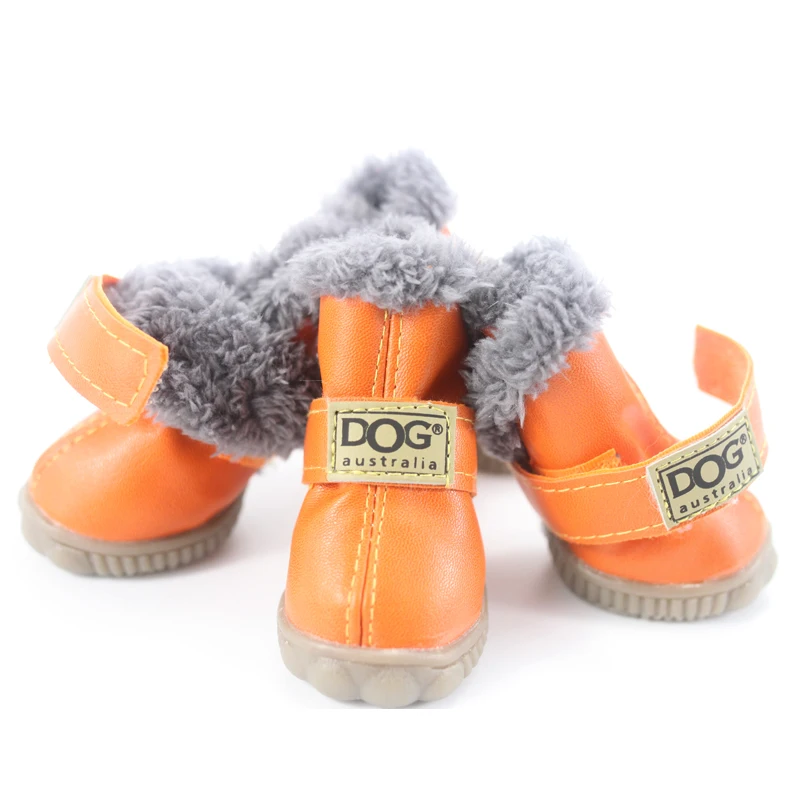 Pet Dog Shoes Winter Super Warm 4pcs/set Dog Boots Cotton Anti Slip XS XXL Shoes For Small Dogs Pet Product Chihuahua Waterproof 5