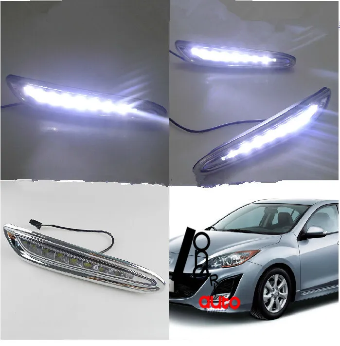 car styling car styling LED Daytime Running Light Fog Lamp For Mazda 3 Axela 2010 2013 led DRL