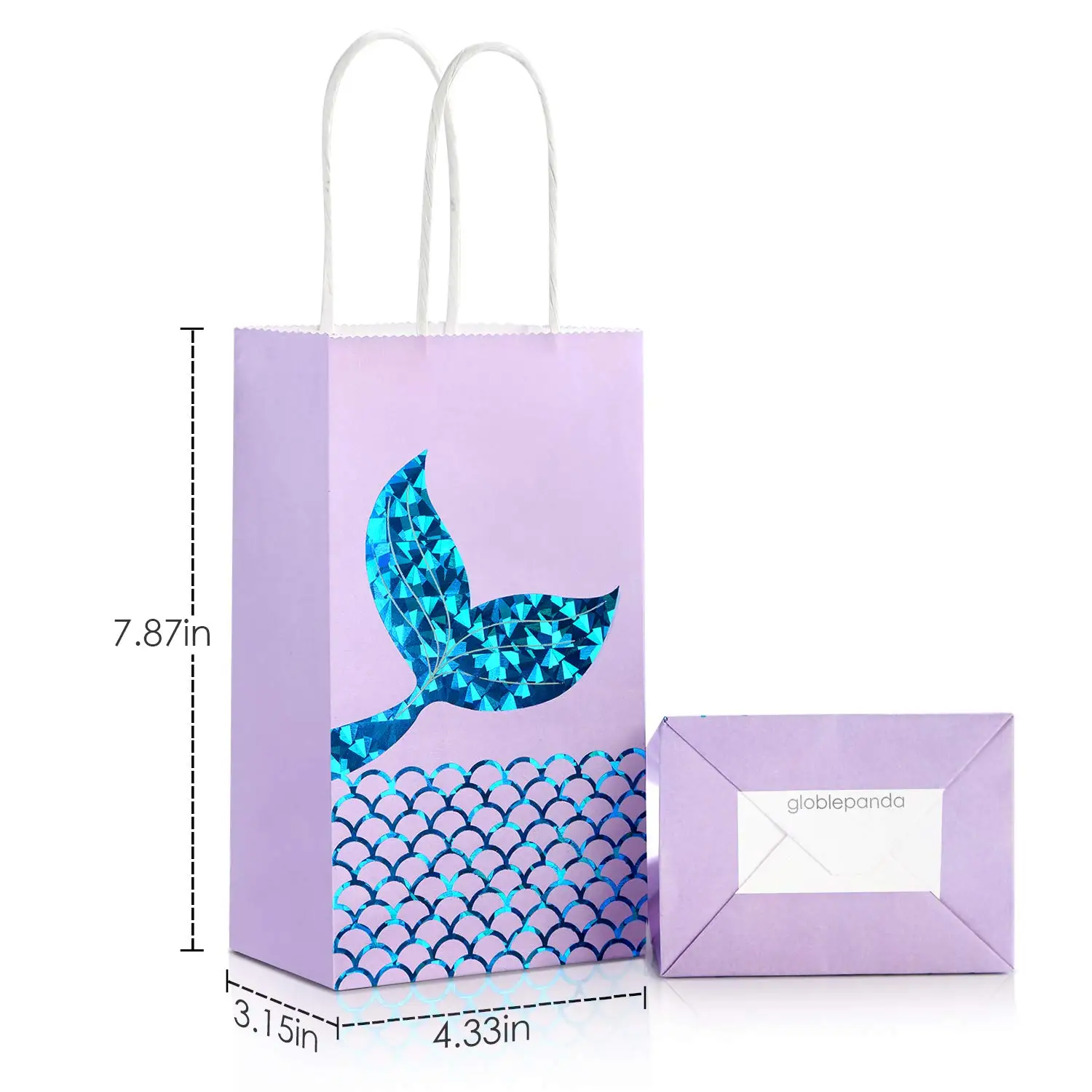 METABLE 12 пачек сувениров Русалка подарочные сумки Goodie Bag блеск обрабатывать бумагу сумки для детей девочек Русалка тематические день рождения