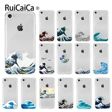 Ruicaica японский art wave прозрачный мягкий чехол для телефона iPhone X XS MAX 6 6 S 7 7 plus 8 8 Plus 5 5S XR