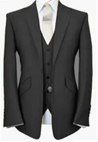 Ceny 2018 Smoking Szary Garnitur Mężczyźni Slim Fit Smoking Pana Młodego 3 Sztuka Niestandardowe Prom Męskie Garnitury ślubne Blazer Terno Masaclino Kurtka + Spodnie Kamizelka