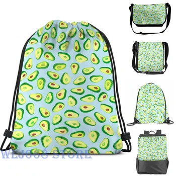 

Funny graphic print shoulder Bags women Avocado Love, Blue Single shoulder backpack travel for men Gym Bag