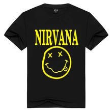 Camisetas de Nirvana para hombre/mujer camisetas de algodón de verano Camisetas estampadas para hombres camisetas sueltas de manga corta de cuello redondo de talla grande S-3XL