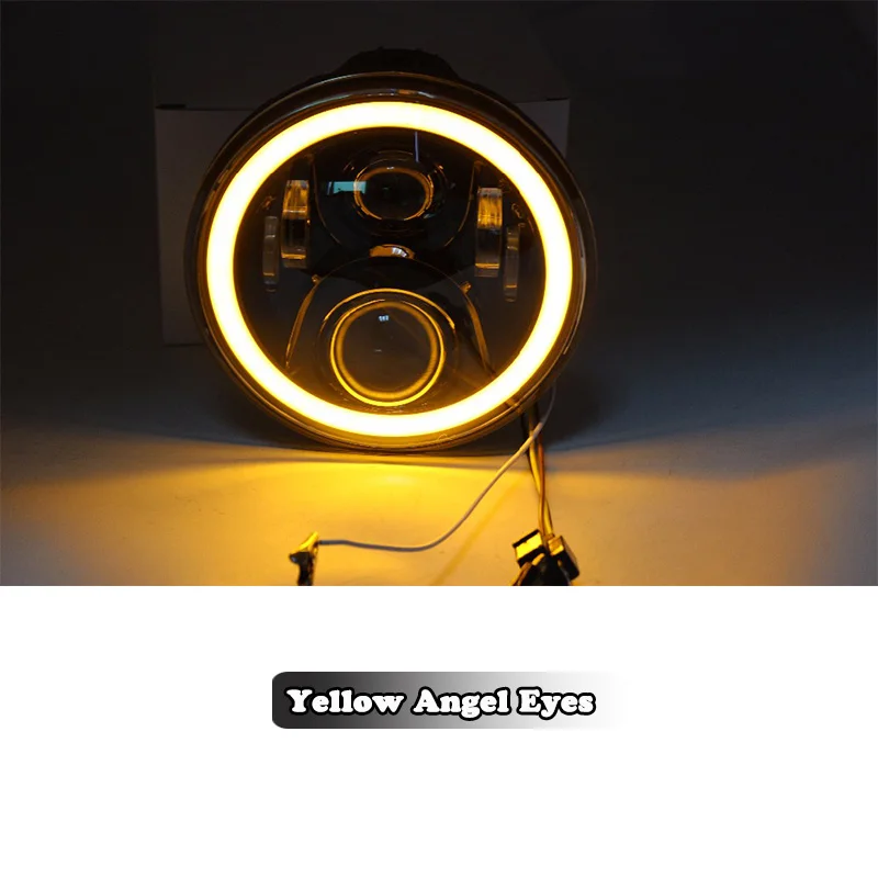 7 &quotкруглая светодиодная фара с DRL Angle Eyes Halo для Honda CB 400 CB500 1300 Hornet 250 600 900 VTR