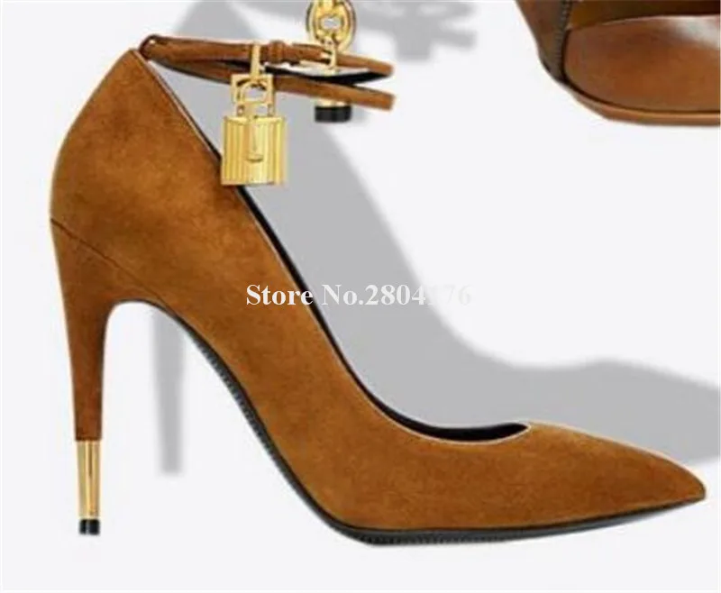 Бренд Дизайн Для женщин модные острый носок узор кожаные золотистые тонкий туфли-лодочки на каблуке на высоком каблуке с ремешком на щиколотке клуб Туфли под платье