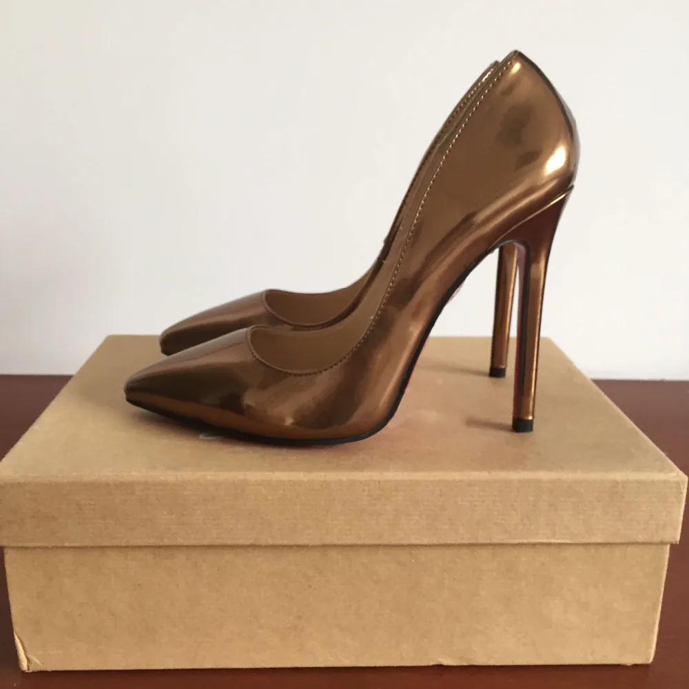 High quality Bronze Pigalle pumps sheepskin hot bronze gold antique