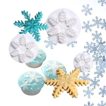 3 шт Рождественская выпечка Снежинка плунжерный резак, DIY Кондитерский Резак для выпечки печенья тесто резак Кондитерские инструменты для выпечки тортов