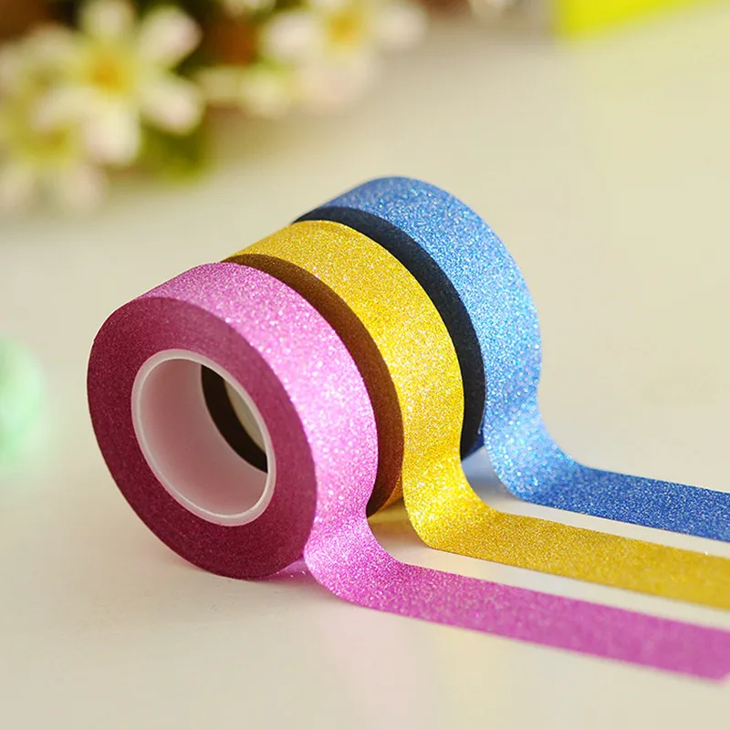 1PCS-10m-DIY-Self-adhesive-Glitter-Washi-Paper-Tape-Sticker-Wedding-Birthday-Festival-Decoration-D (4)