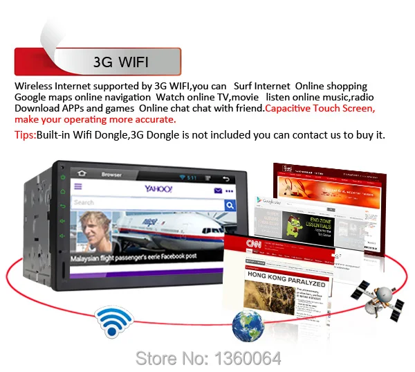 Discount Quad Core Android 6.0.1 Car Audio GPS Navigation NO-DVD Double DIN Car Stereo Radio Bluetooth Universal Interchangeable Player 8