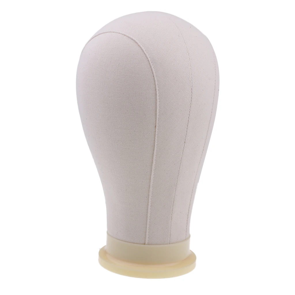 Canvas Cork Mannequin Head Wig Hat Making Glasses Holder Display Head Pins - 21/ 22/ 23/ 24 Inch Optional (4 Types) 