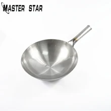 Мастер Звезда 32/34/36 см в традиционном китайском стиле Винтаж Вок Шеф-только Ручная ковка вки газа Плита с круглым дном ВОК