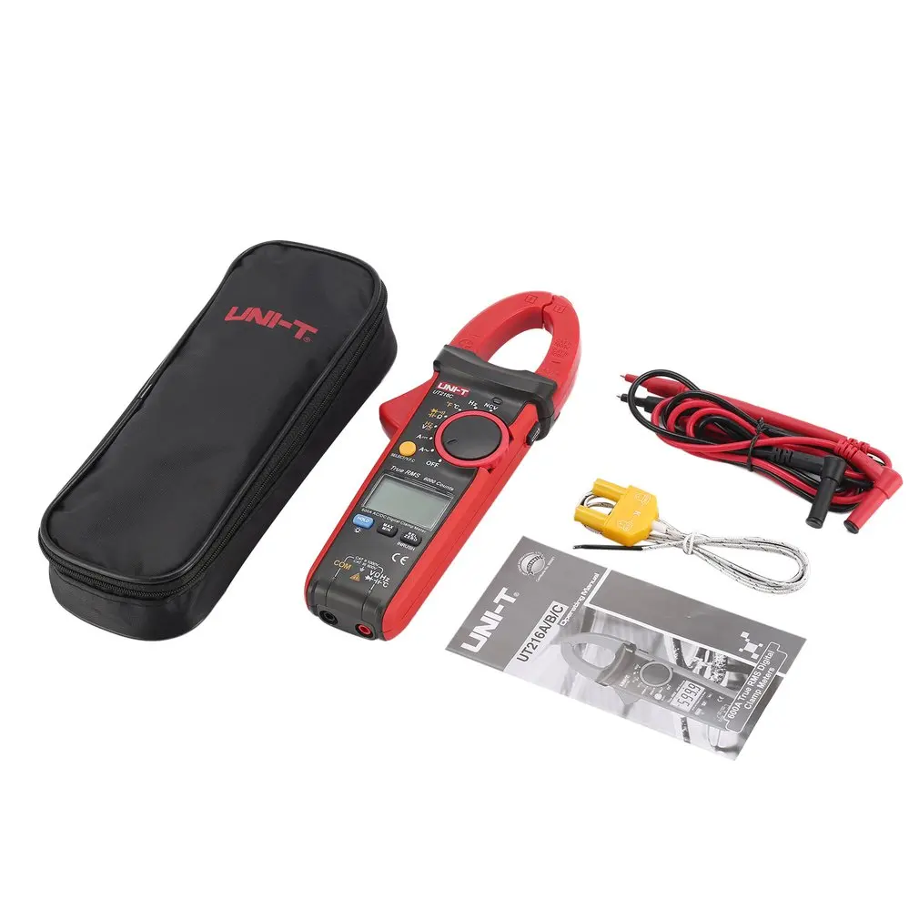 

Dropshipping Temperature Tester UT216C Multimeter 600A RMS Digital Clamp Meter Auto Range Volt Amp Ohm Frequency Capacitance