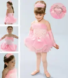 Балетки 2018 детский сценический костюм юбка для танцев платье принцессы для представления Костюмы одежда в Корейском стиле для девочек