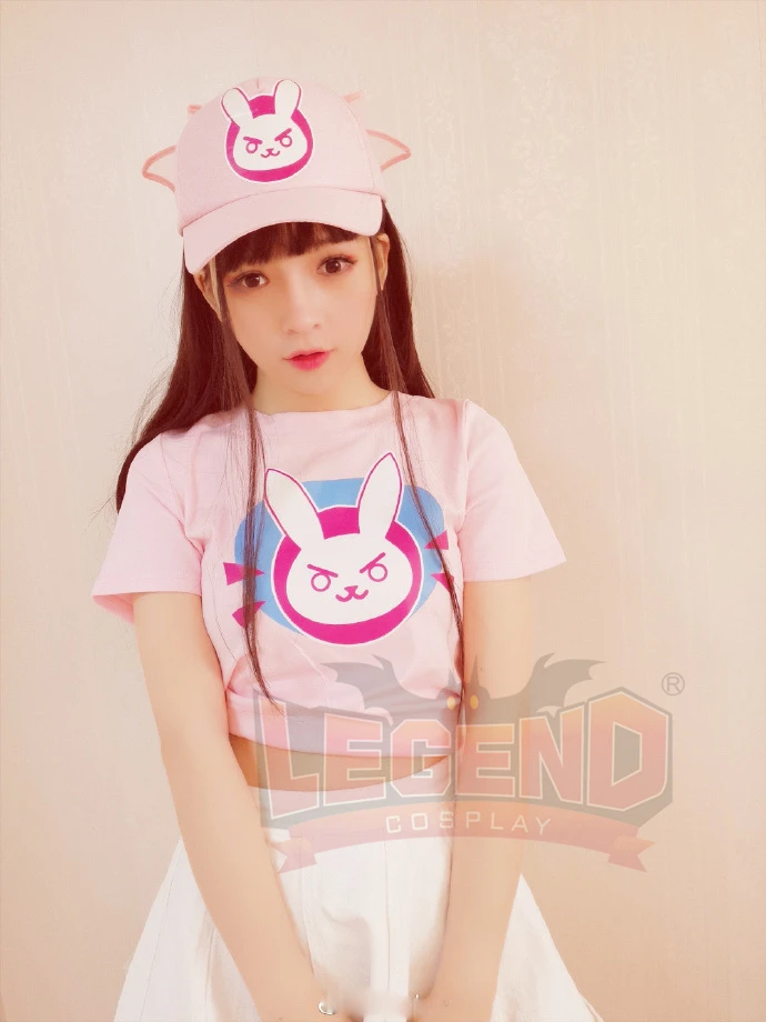 Розовая Кепка для косплея Hana Song DVA d.va|Костюмы аниме| |