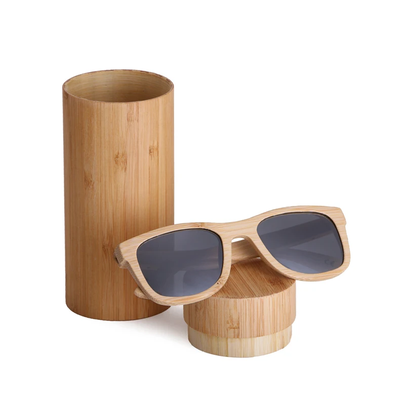 BerWer новая Для мужчин Для женщин бамбуковые солнечные очки ручной работы, солнцезащитные очки, деревянные солнцезащитные очки - Цвет линз: silver lens withcase