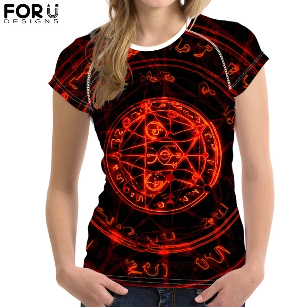 

2019 New Summer T Shirt for Women Magic Array Print Short Sleeve Female Cool t-shirt Casual Women Tops Dropshipping